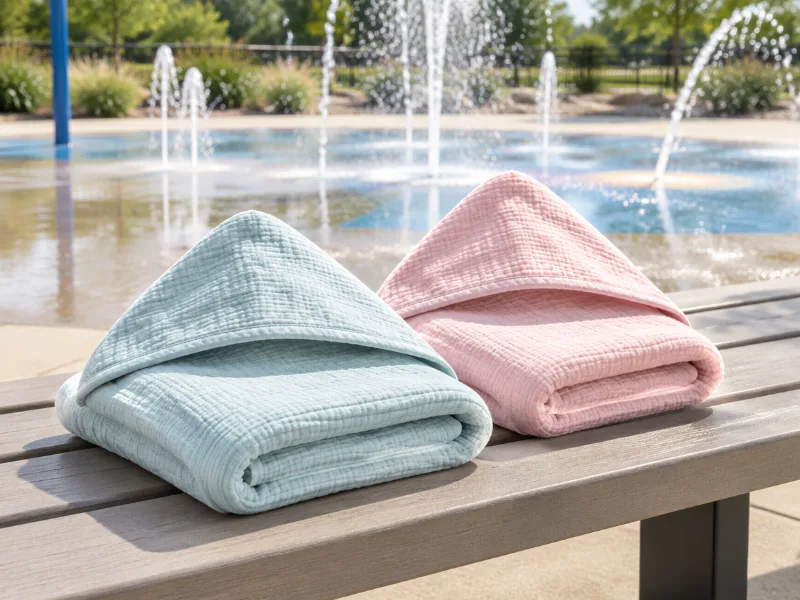 Yoofoss hooded muslin towels for kids (2-pack)