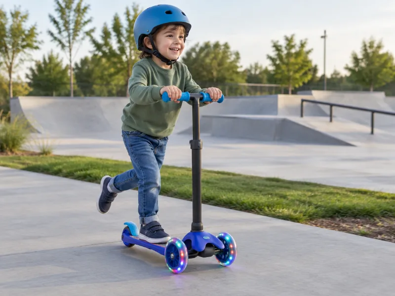Gotrax KS1 3-wheel kids kick scooter with light-up wheels