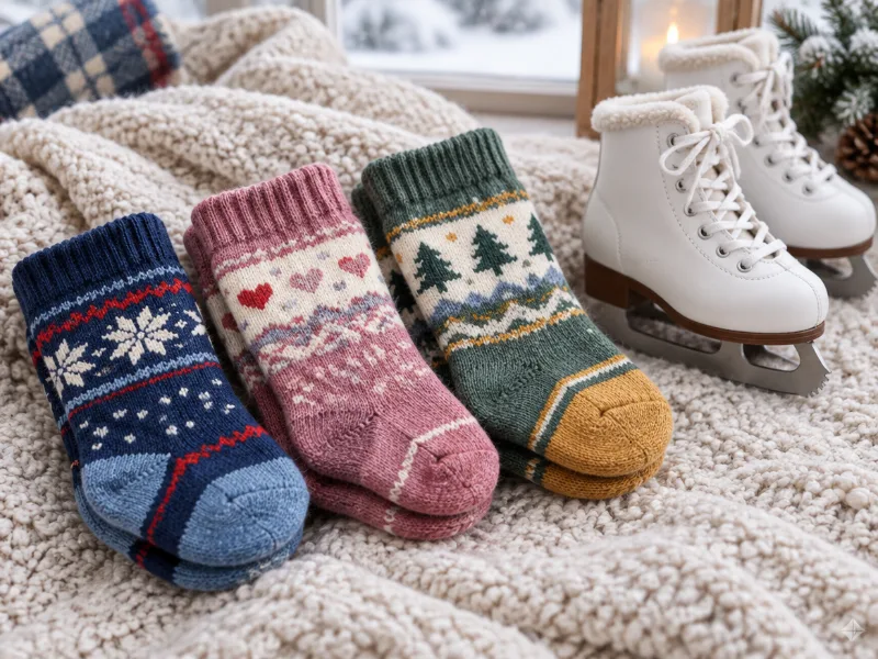 Anlisim kids merino wool ski socks, 3 pairs