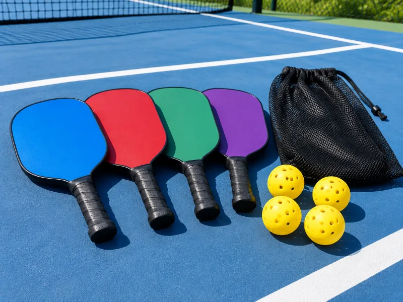 JoncAye pickleball paddles set of 4 with balls and bag