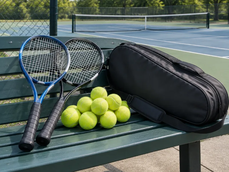 Adult tennis racket set for 2 players with bag
