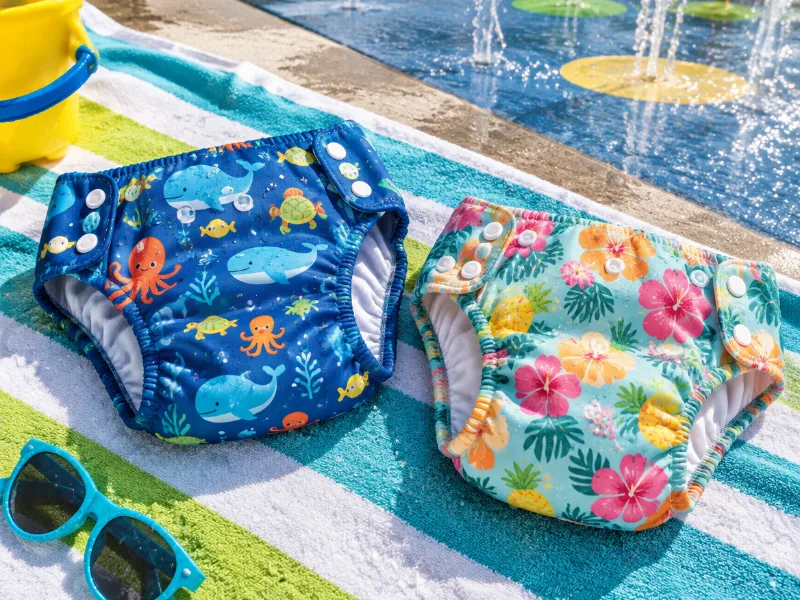 ALVABABY reusable swim diapers (2-pack)